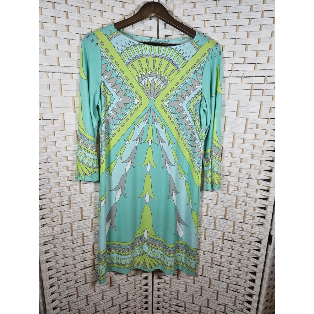 Maggy London Womens Floral Dress Size 10 Boho Art Deco